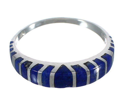 Authentic Sterling Silver And Lapis Southwest Ring Size 6-3/4 VX61033